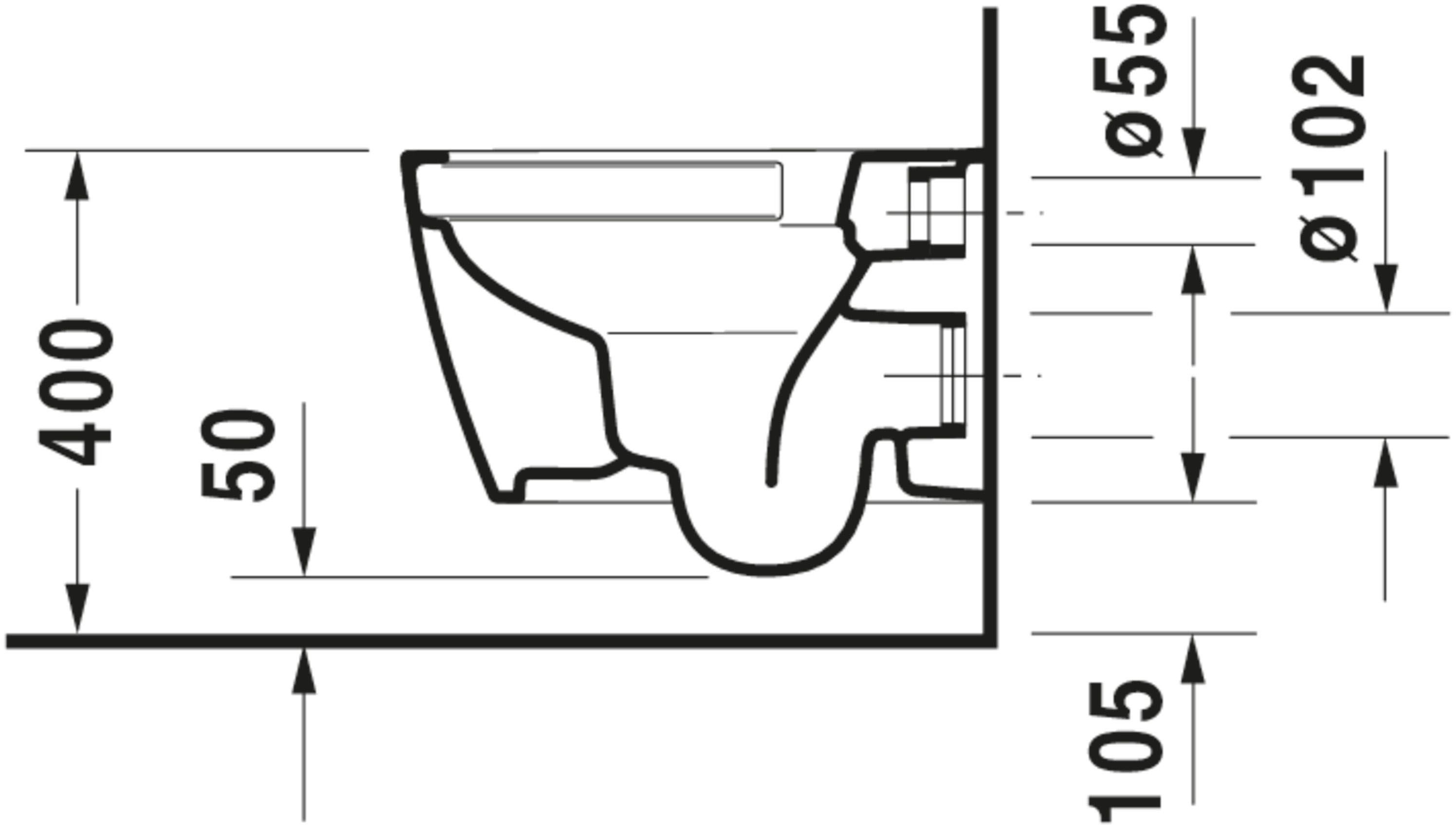 Vas WC Duravit 2530090000, Me by Starck, montaj suspendat, zona montaj interior, tip clatire jet de apa, alb [17]