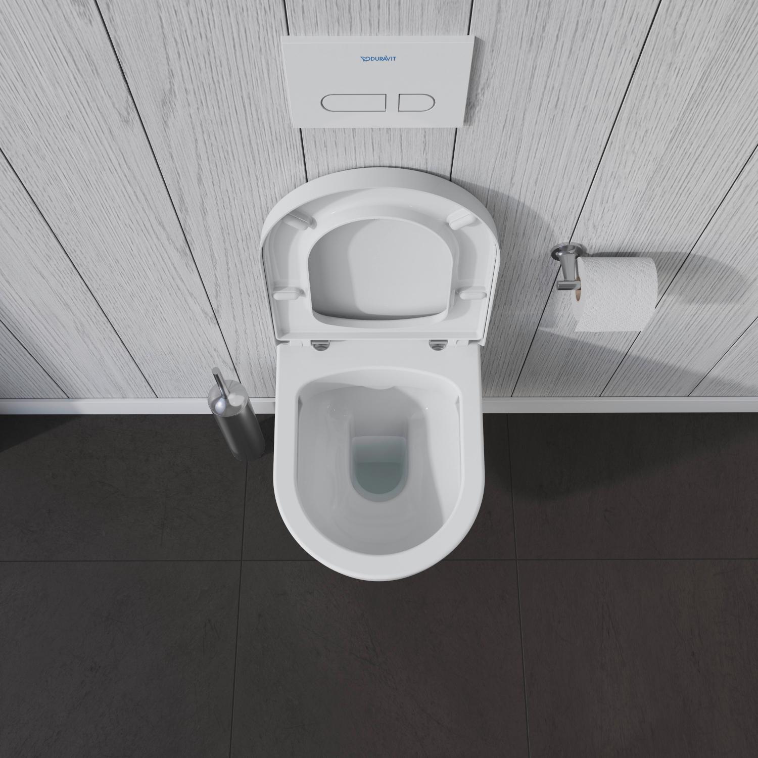 Vas WC Duravit 2530090000, Me by Starck, montaj suspendat, zona montaj interior, tip clatire jet de apa, alb [6]