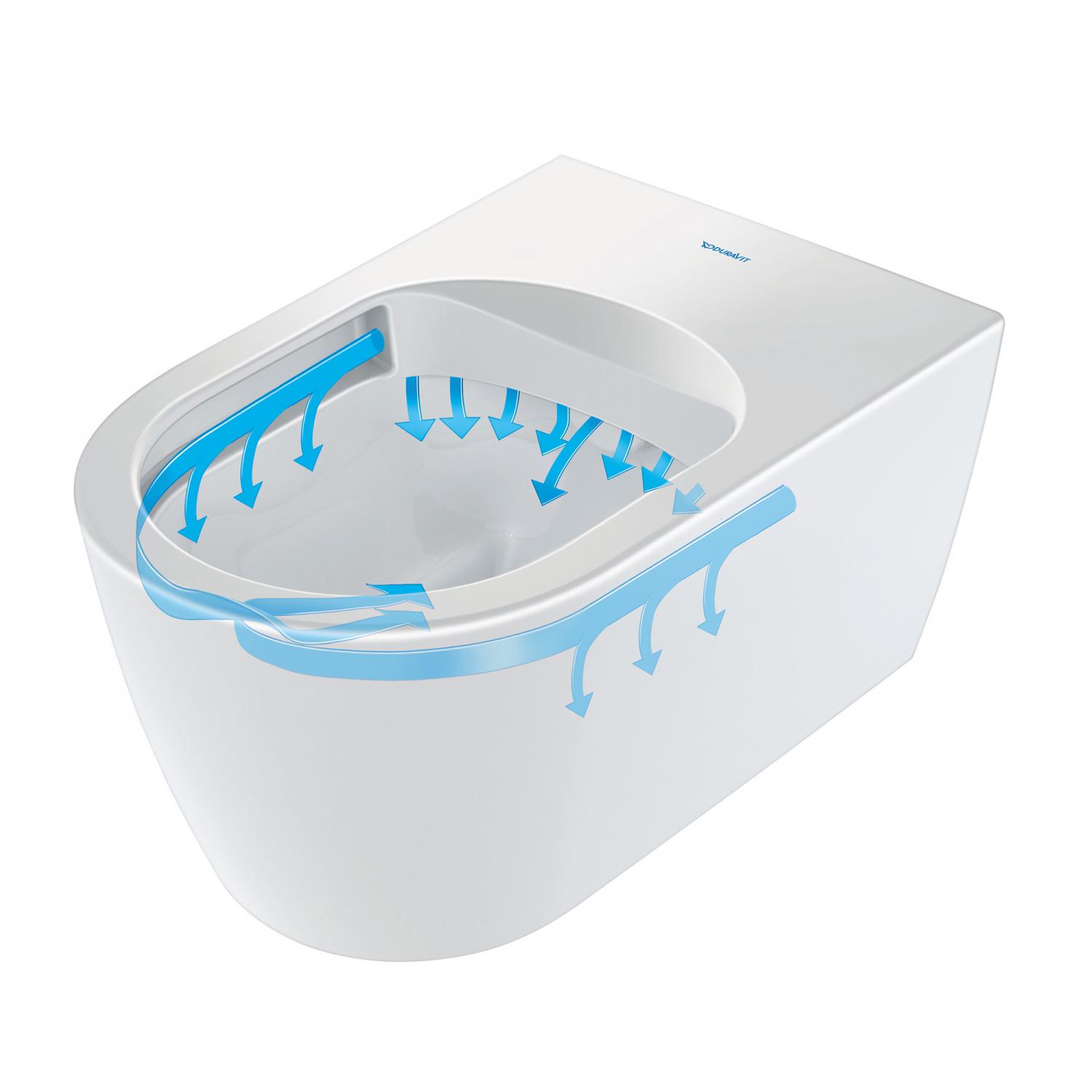 Vas WC Duravit 2530090000, Me by Starck, montaj suspendat, zona montaj interior, tip clatire jet de apa, alb [9]
