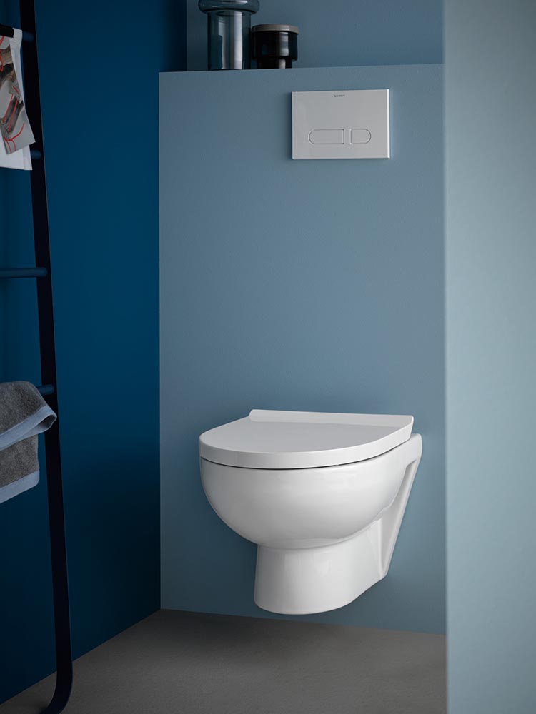 Set vas WC Duravit 45750900A1, No 1, montaj suspendat, tip clatire jet de apa, tip evacuare orizontala, alb [11]