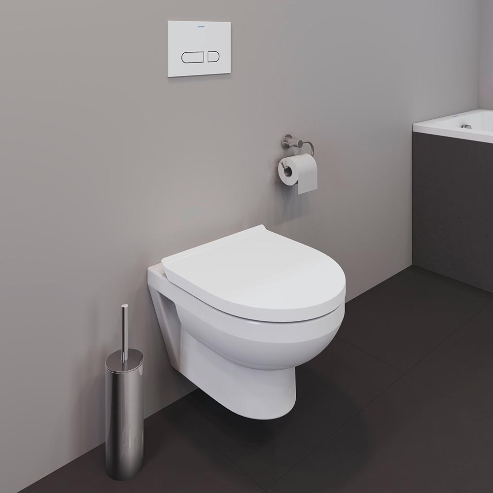 Set vas WC Duravit 45750900A1, No 1, montaj suspendat, tip clatire jet de apa, tip evacuare orizontala, alb [7]