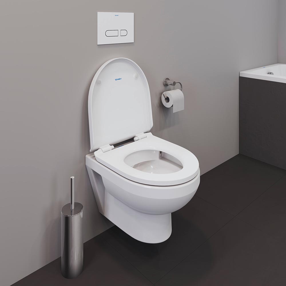 Set vas WC Duravit 45750900A1, No 1, montaj suspendat, tip clatire jet de apa, tip evacuare orizontala, alb [8]