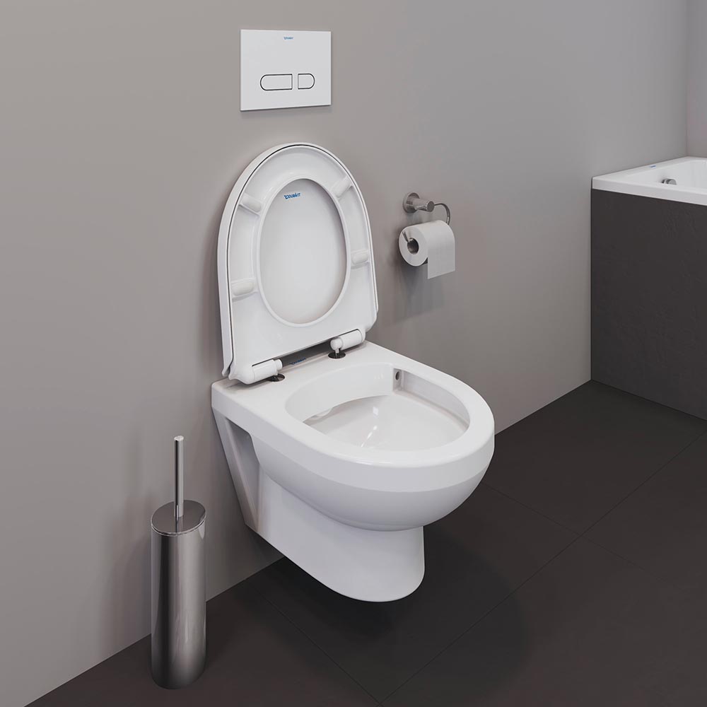 Set vas WC Duravit 45750900A1, No 1, montaj suspendat, tip clatire jet de apa, tip evacuare orizontala, alb [9]