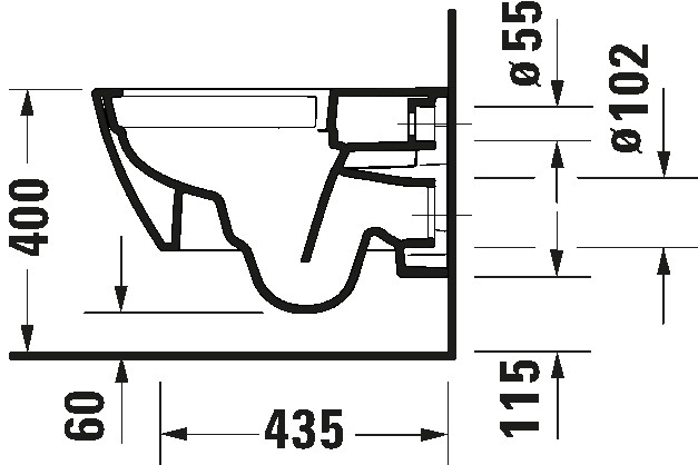 Set vas WC Duravit 45820900A1, No 1, montaj suspendat, tip clatire jet de apa, tip evacuare orizontala, alb [5]