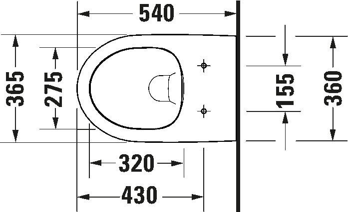 Set vas WC Duravit 45820900A1, No 1, montaj suspendat, tip clatire jet de apa, tip evacuare orizontala, alb [6]