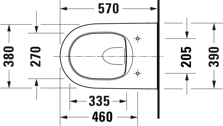 Vas WC Duravit 2556090000, Qatego, montaj suspendat, tip clatire jet de apa, tip evacuare orizontala, alb [10]