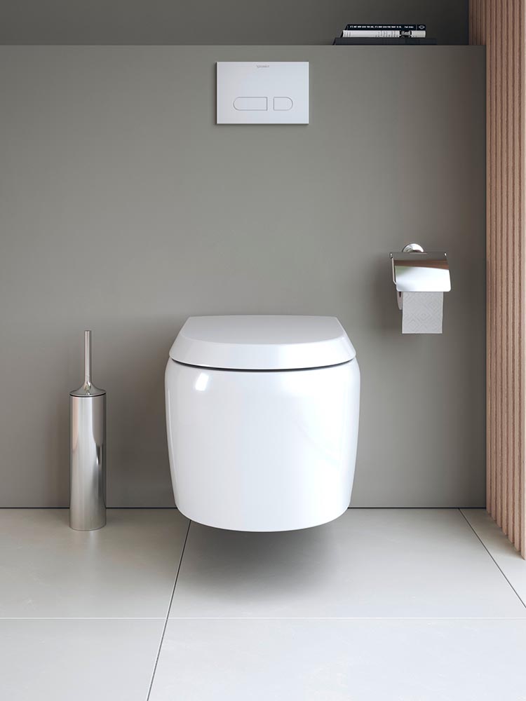 Vas WC Duravit 2556090000, Qatego, montaj suspendat, tip clatire jet de apa, tip evacuare orizontala, alb [2]
