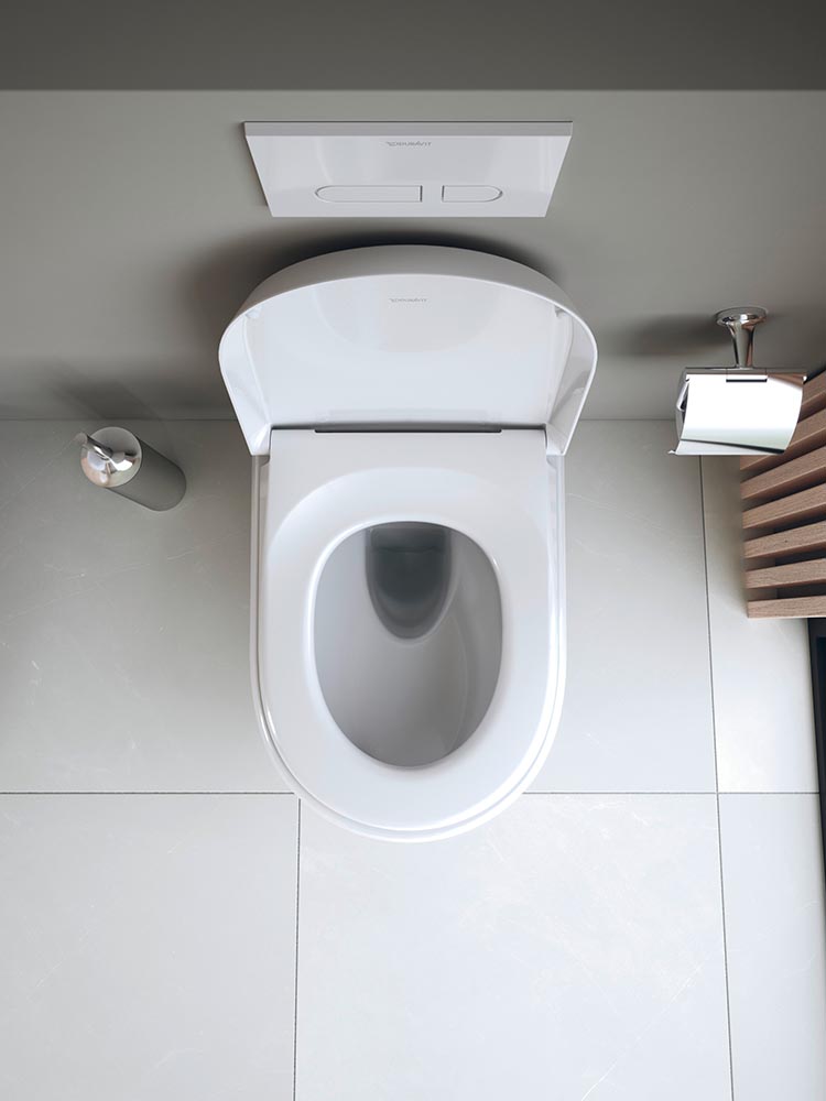 Vas WC Duravit 2556090000, Qatego, montaj suspendat, tip clatire jet de apa, tip evacuare orizontala, alb [6]