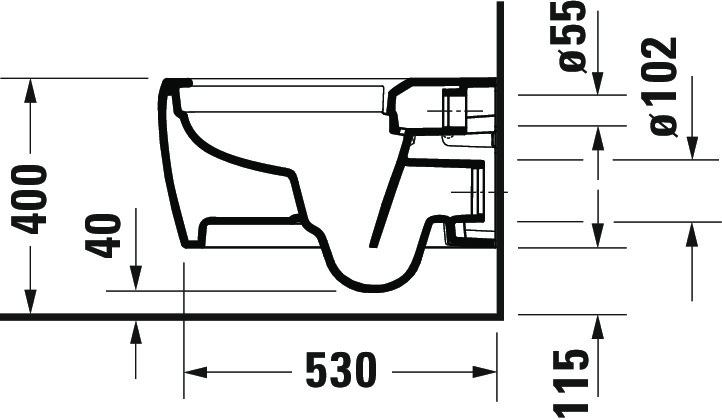 Vas WC Duravit 2556090000, Qatego, montaj suspendat, tip clatire jet de apa, tip evacuare orizontala, alb [8]