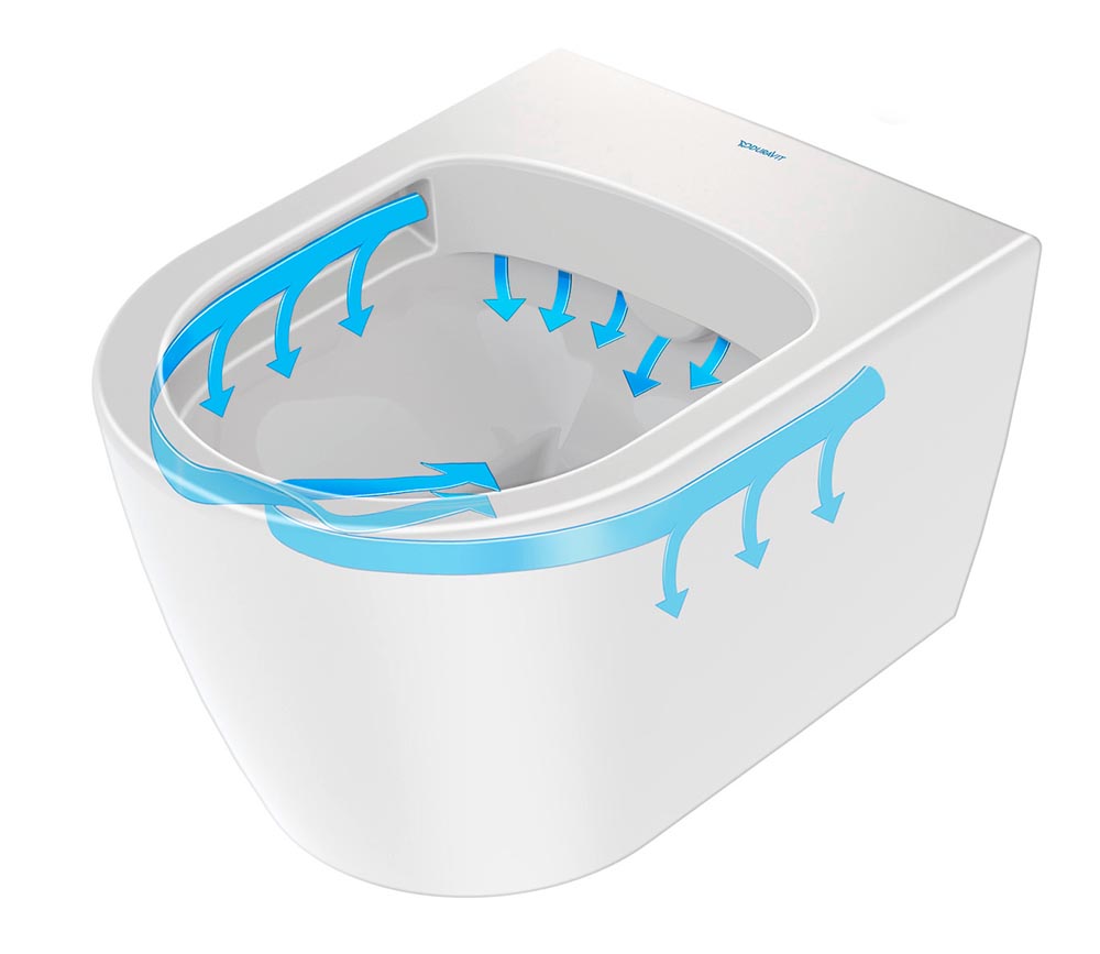 Vas WC Duravit 2590090000, Soleil by Starck, montaj suspendat, tip clatire jet de apa, tip evacuare orizontala, alb [7]