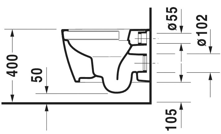 Vas WC Duravit 2590090000, Soleil by Starck, montaj suspendat, tip clatire jet de apa, tip evacuare orizontala, alb [2]