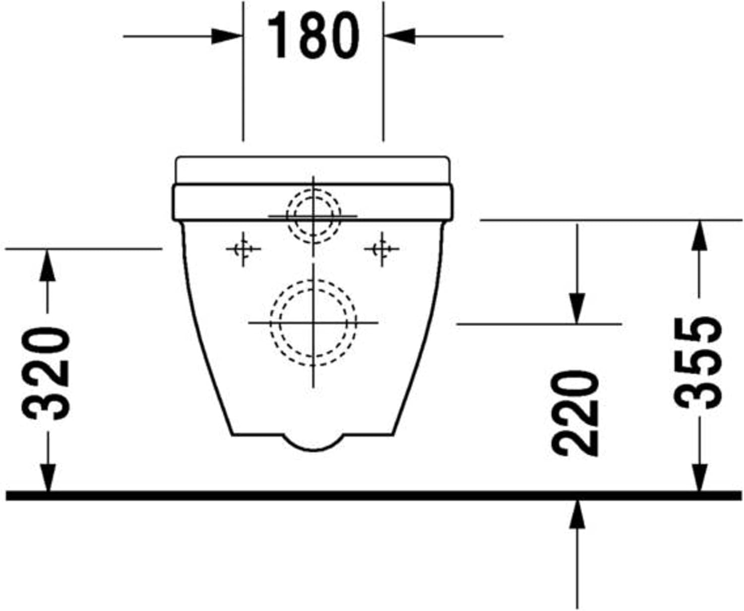 Vas WC Duravit 2200090000, Starck 3, montaj suspendat, zona montaj interior, tip clatire jet de apa, alb [7]