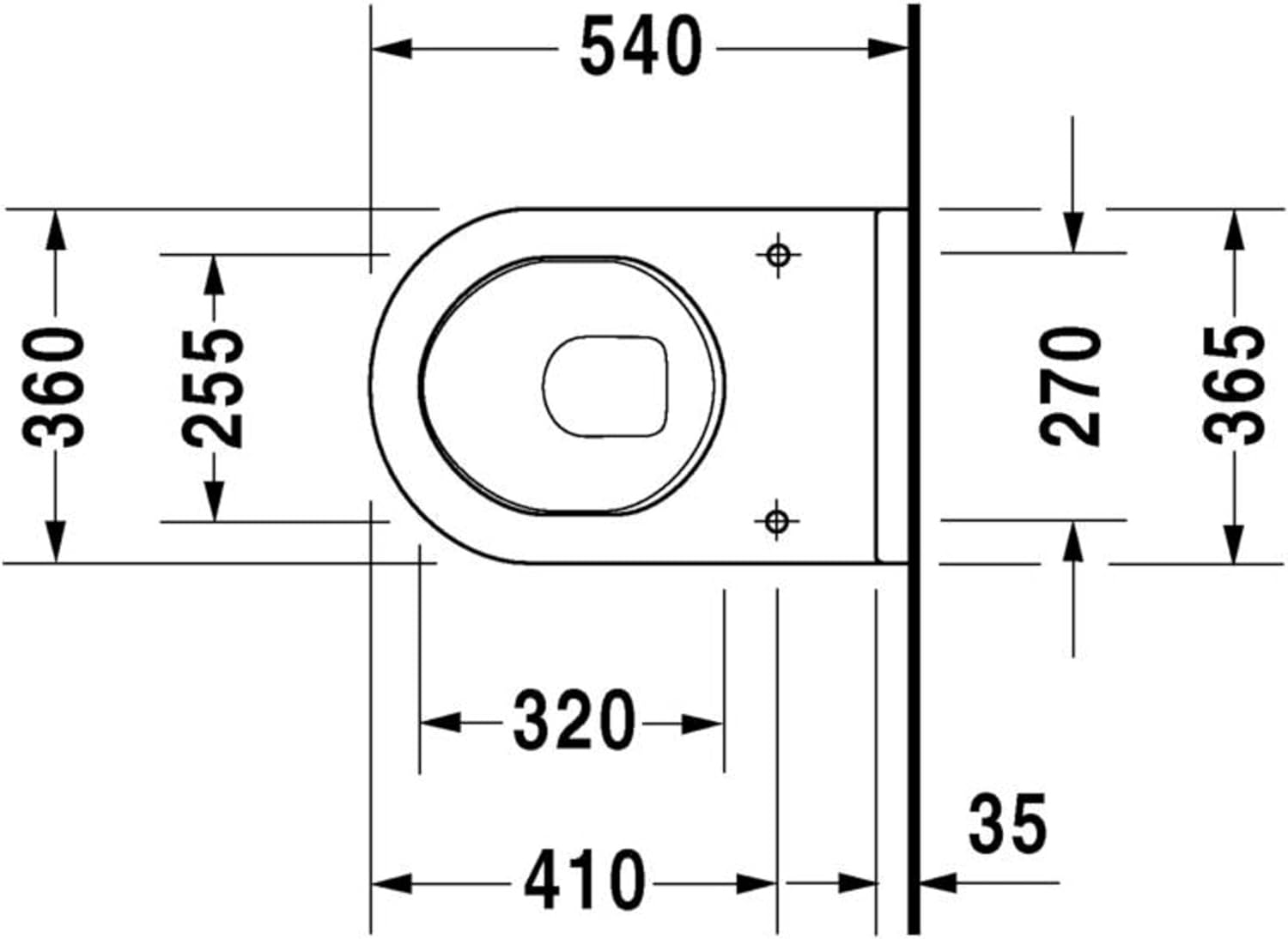 Vas WC Duravit 2200090000, Starck 3, montaj suspendat, zona montaj interior, tip clatire jet de apa, alb [9]