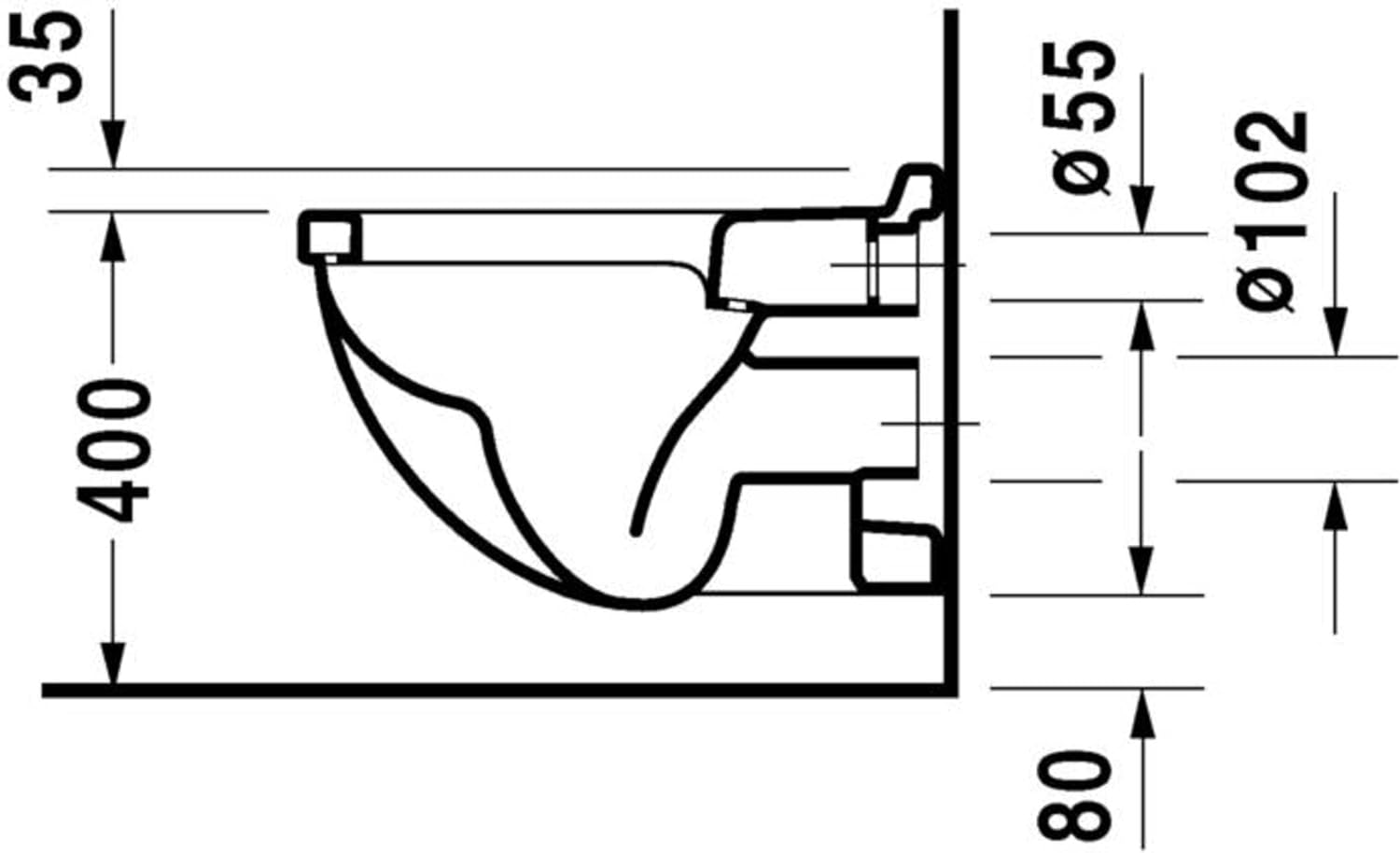 Vas WC Duravit 2200090000, Starck 3, montaj suspendat, zona montaj interior, tip clatire jet de apa, alb [10]