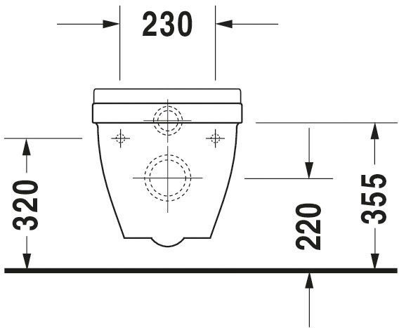 Vas WC Duravit 2206090000, Starck 3, montaj suspendat, zona montaj interior, tip clatire jet de apa, alb [2]