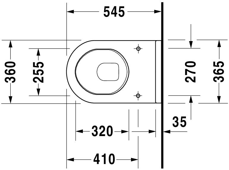Vas WC Duravit 2206090000, Starck 3, montaj suspendat, zona montaj interior, tip clatire jet de apa, alb [3]