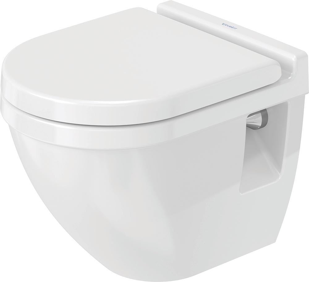 Vas WC Duravit 2202090000, Starck 3, montaj suspendat, tip clatire jet de apa, tip evacuare orizontala, alb [2]