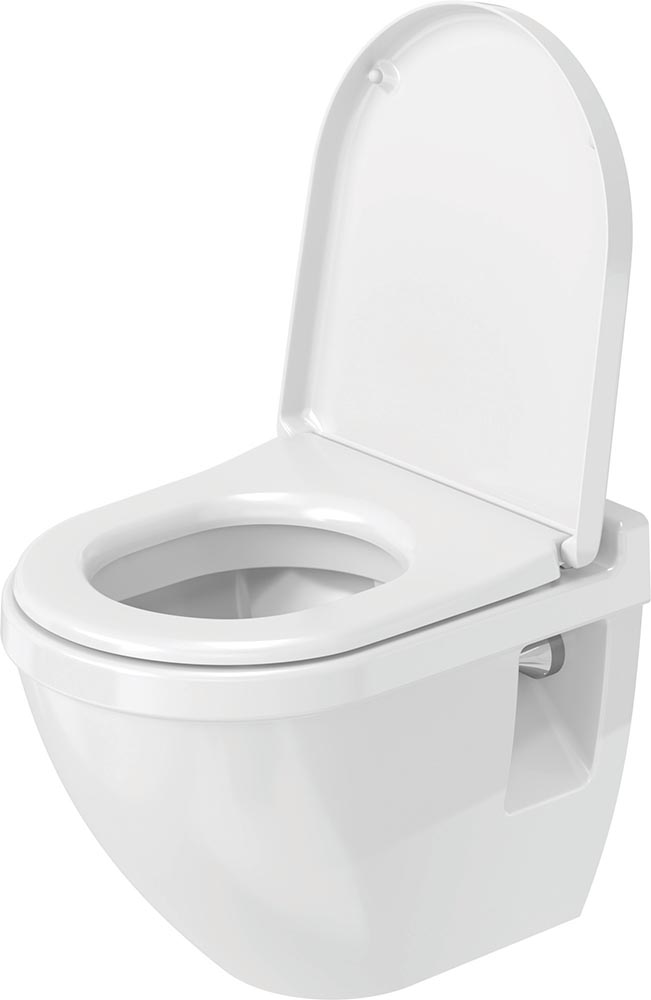 Vas WC Duravit 2202090000, Starck 3, montaj suspendat, tip clatire jet de apa, tip evacuare orizontala, alb [4]