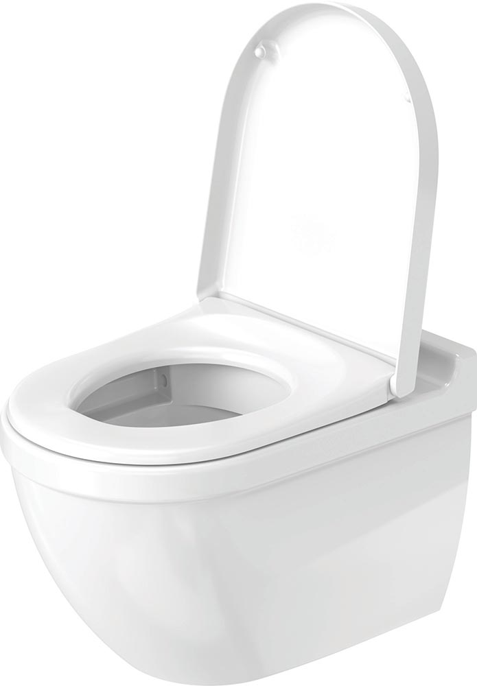 Vas WC Duravit 2527090000, Starck 3, montaj suspendat, tip clatire jet de apa, tip evacuare orizontala, alb [9]
