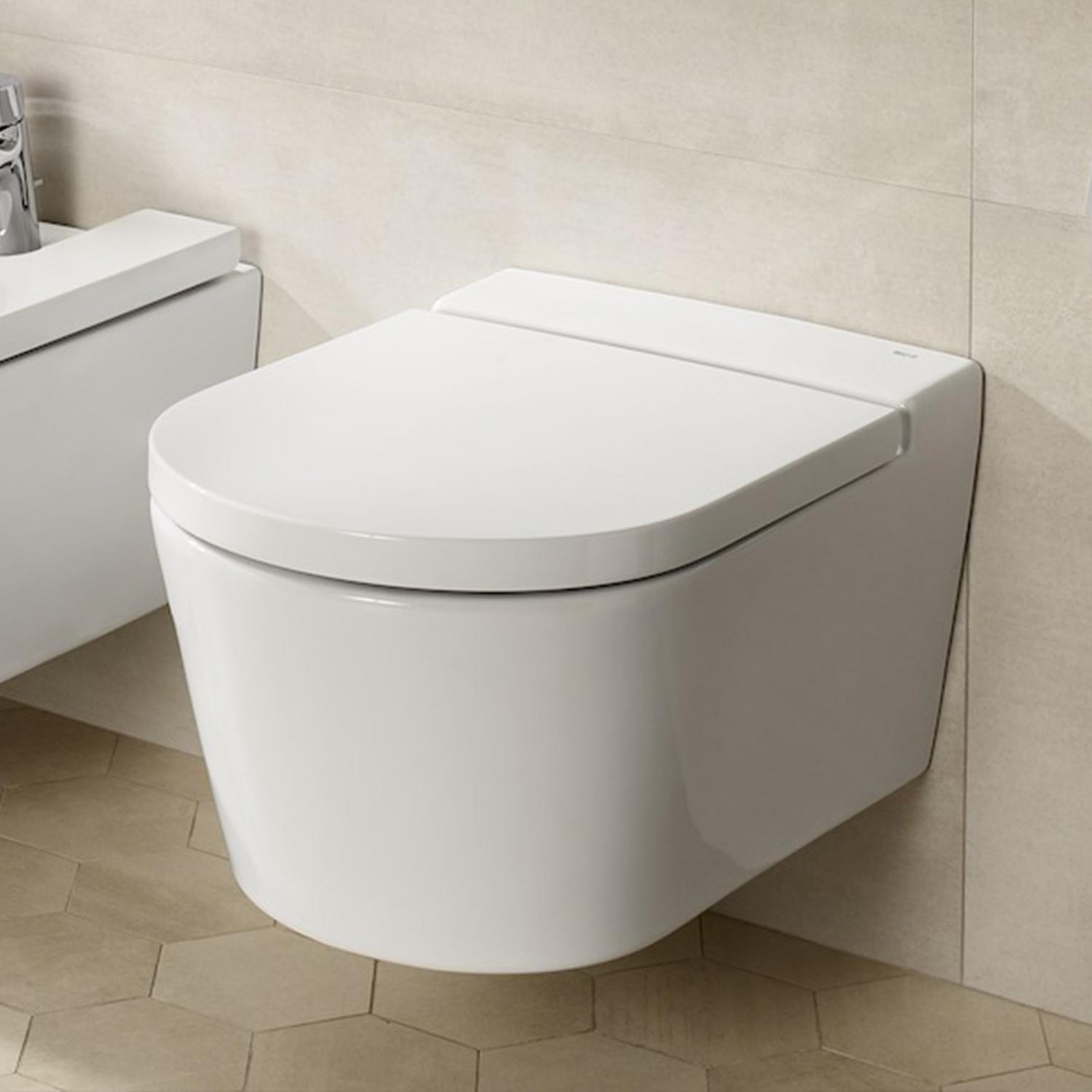 Vas WC Roca A346527000, Inspira, montaj suspendat, tip clatire jet de apa, tip evacuare orizontala, alb [11]