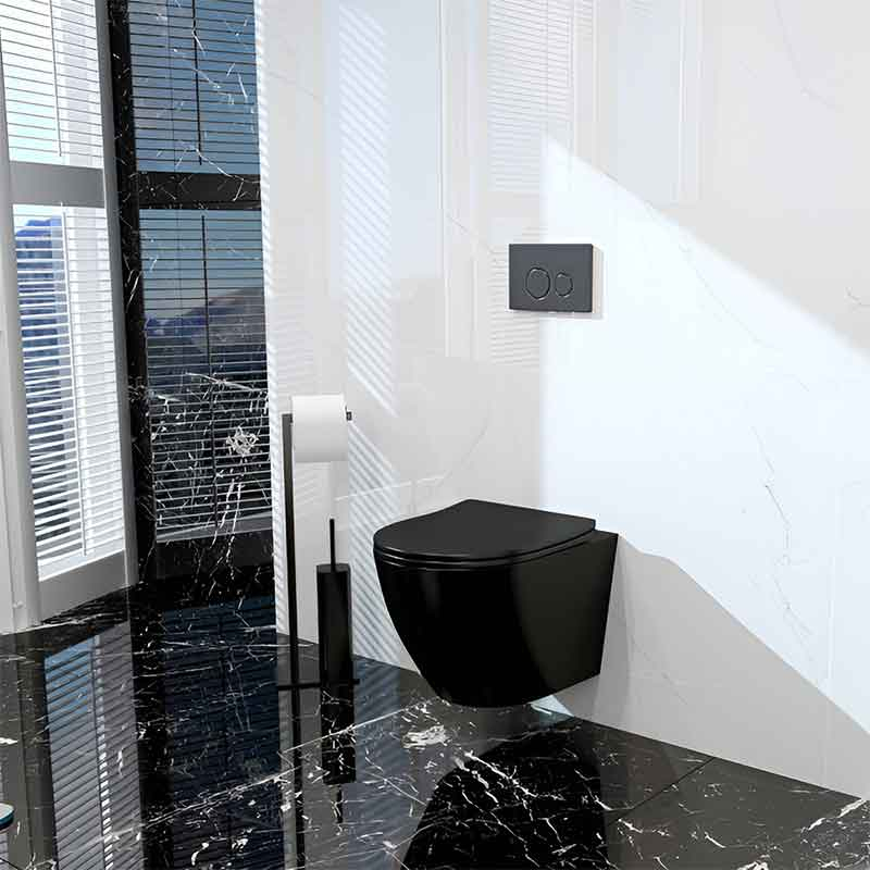 Spectrum Wc spectrum sierra, suspendat, rimless, capac softclose, mat, negru, 56769