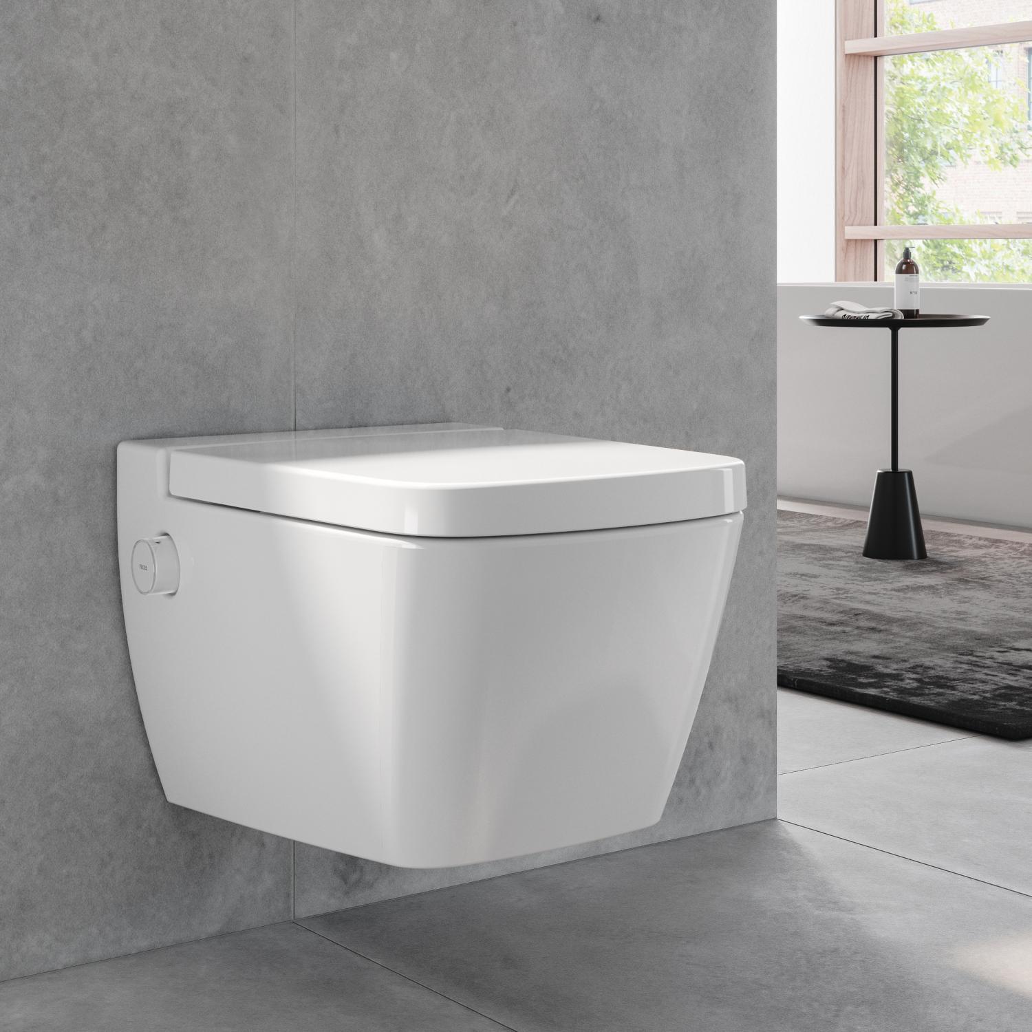 Tece  Wc tece teceone, suspendat, functie bideu, rimless, capac softclose, alb, teceoneset