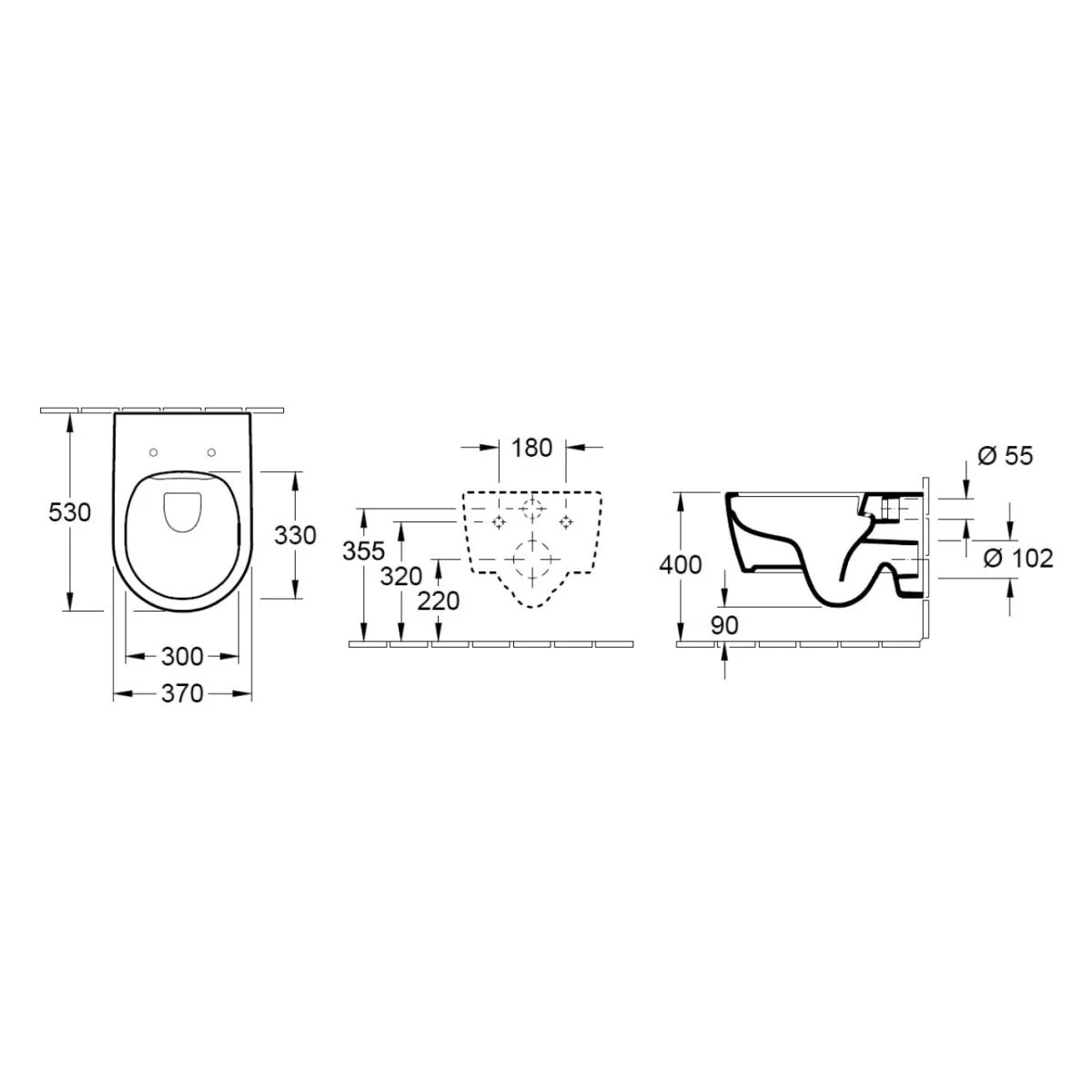 WC Villeroy and Boch Avento, suspendat, Rimless, capac So…