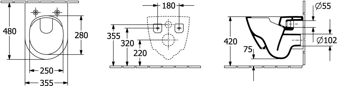 WC Villeroy & Boch Subway 2, suspendat, DirectFlush, alb,…