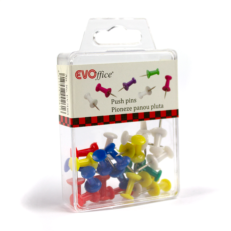 Panouri pluta si pioneze Pioneze color panou pluta 25 buc/cu