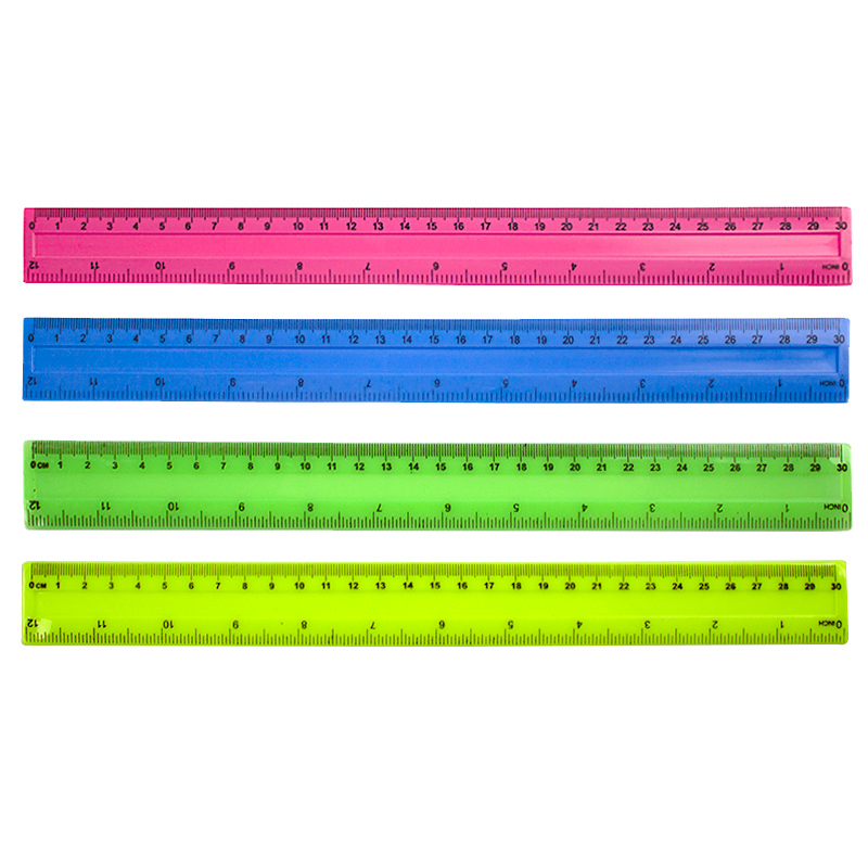Rulete si rigle Rigla plastic color mat 30 cm - albastru EG3...