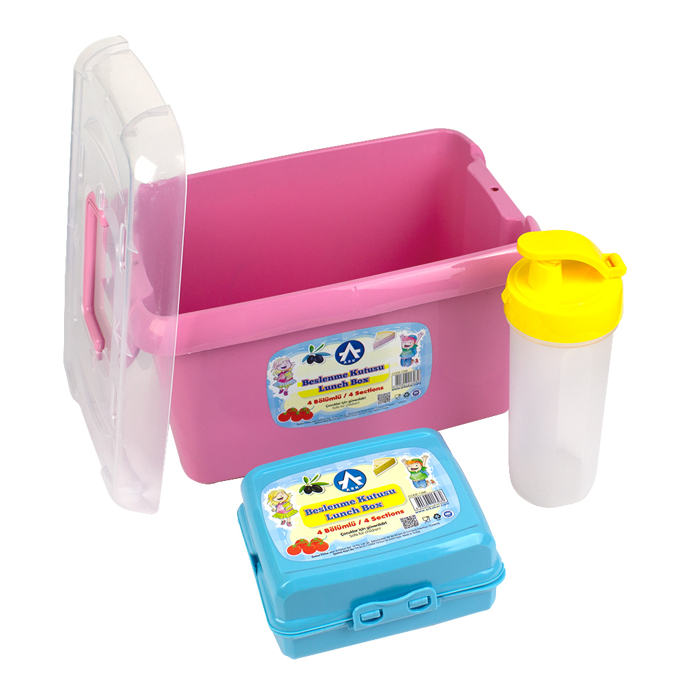 Articole scolare din plastic Set plastic pranz (lunch box se