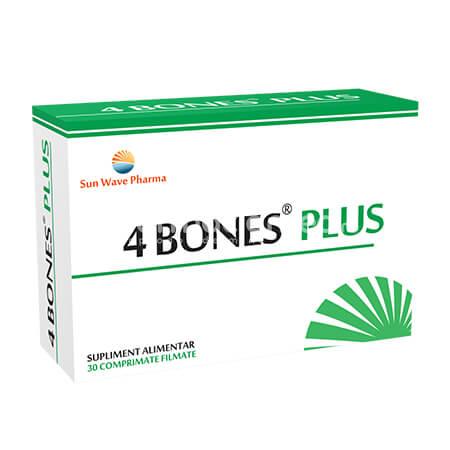 Minerale și vitamine - 4 Bones plus, 30 capsule, Sun Wave Pharma, farmaciamea.ro