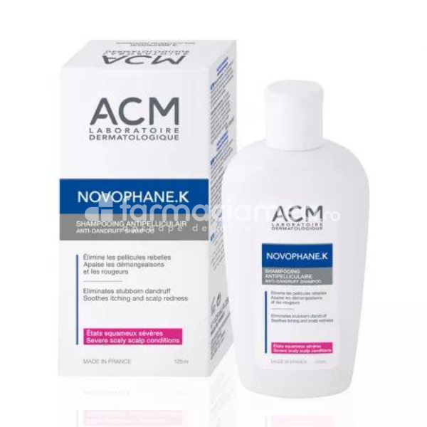 Îngrijire scalp - Novophane K Sampon Anti-Matreata Severa, 125ml ACM, farmaciamea.ro