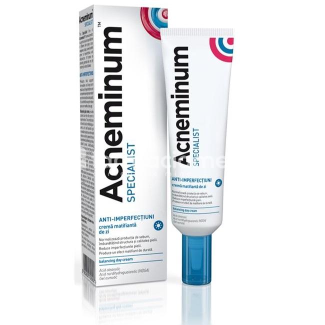 Creme şi măşti de faţă - Aflofarm Acneminum Specialist Crema Anti-Imprefectiuni matifianta de zi, 30 ml, farmaciamea.ro