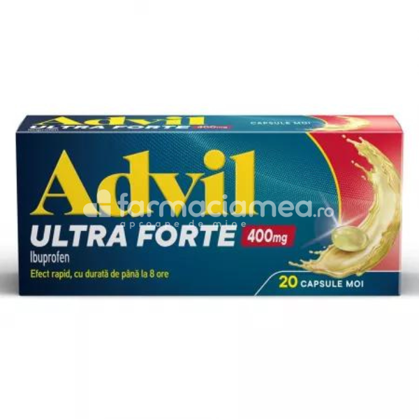 Durere OTC - Advil Ultra Forte 400mg, 20 capsule moi Gsk, farmaciamea.ro