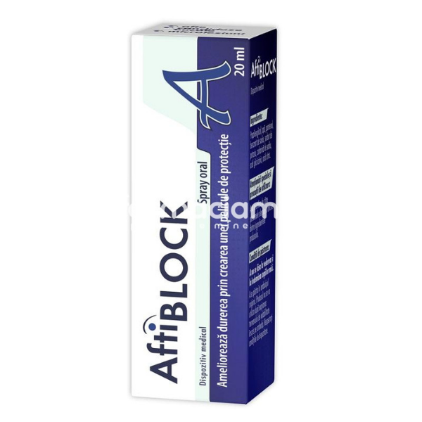 Afecțiuni ale  cavității bucale - Aftiblock spray, pentru afte bucale, 20ml, Zdrovit, farmaciamea.ro