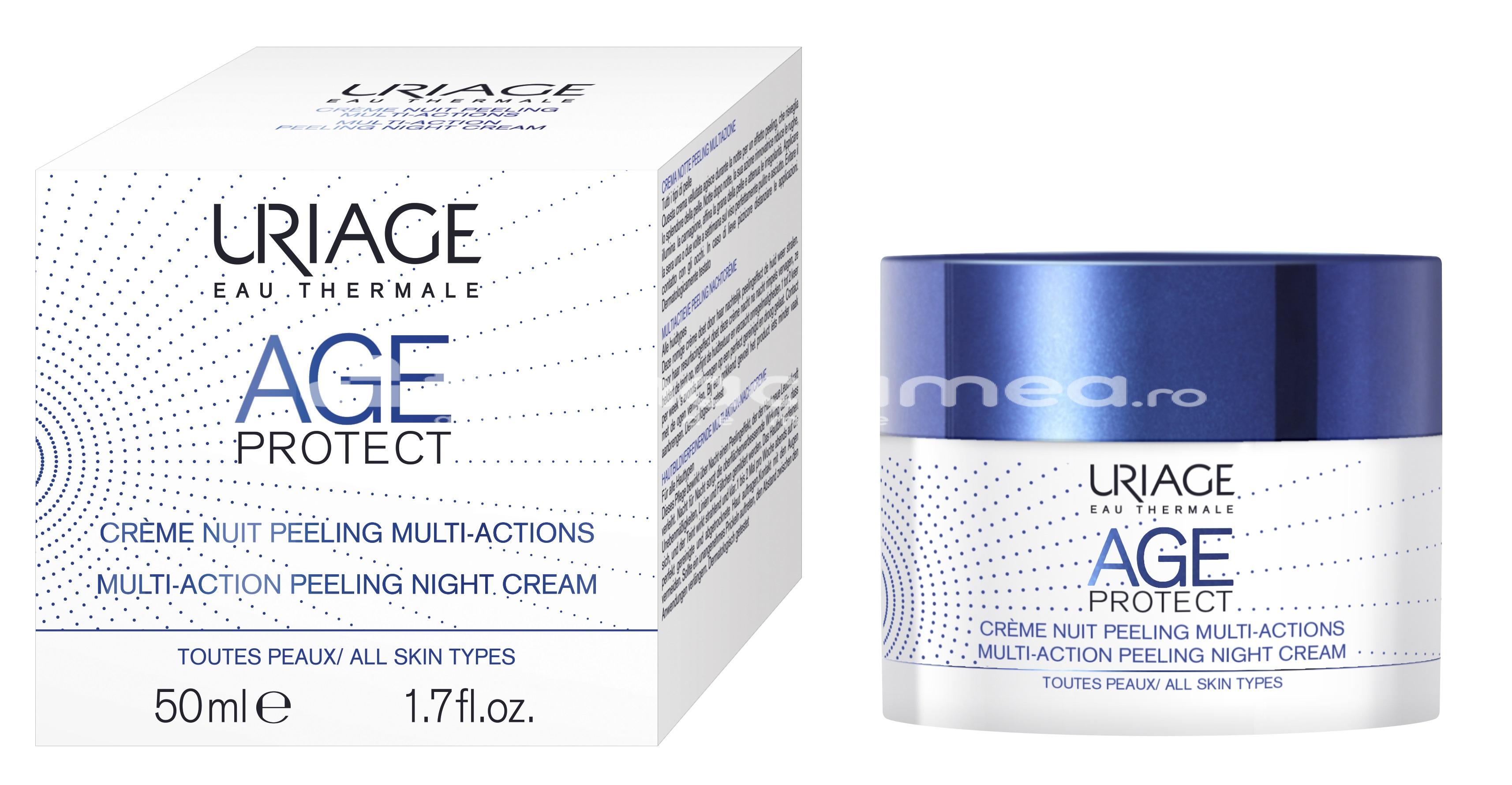 Îngrijire ten - Uriage Age Protect crema de noapte peeling antiaging, 50 ml, farmaciamea.ro