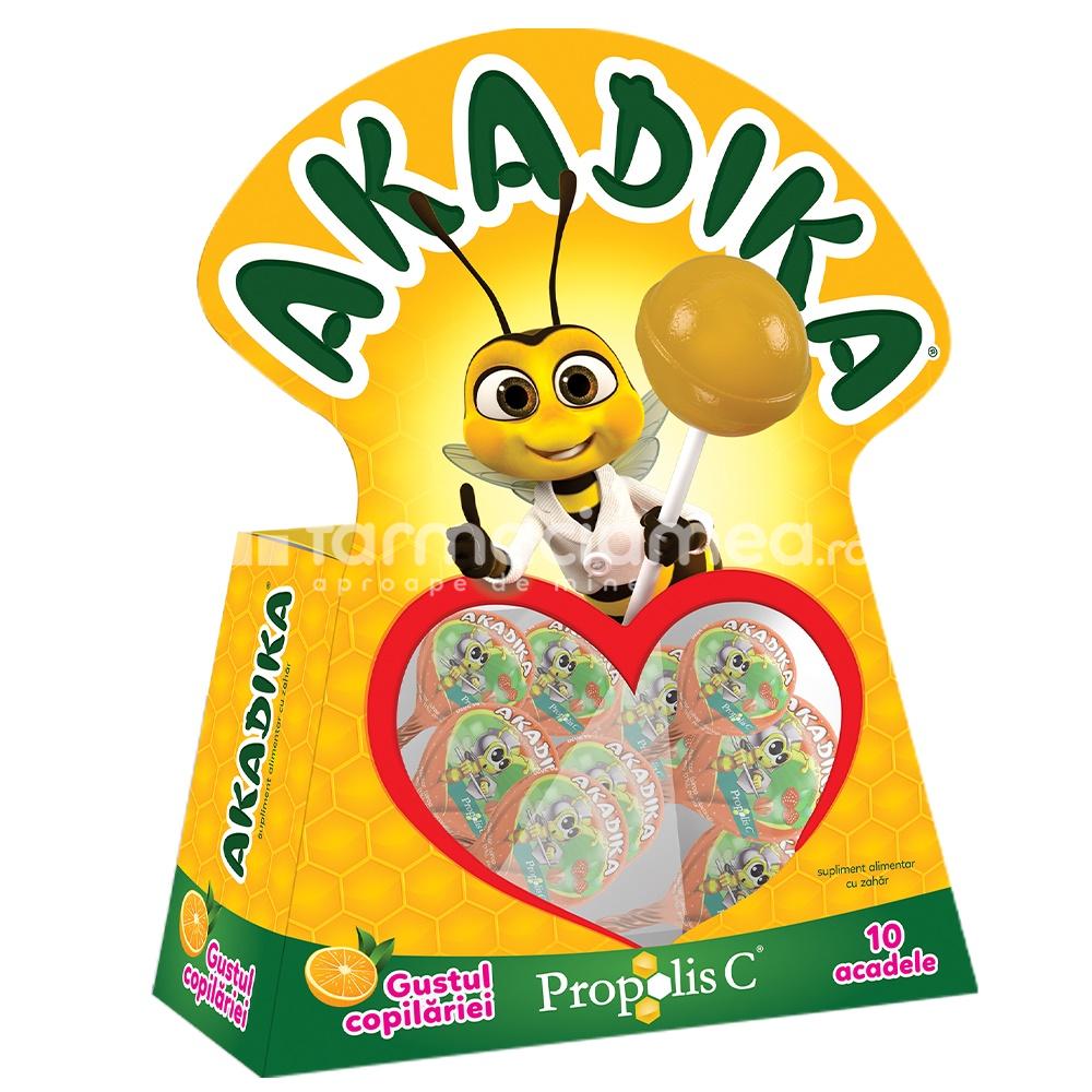 Imunitate copii - Akadika Propolis C portocala, 10 acadele, Fiterman Pharma, farmaciamea.ro