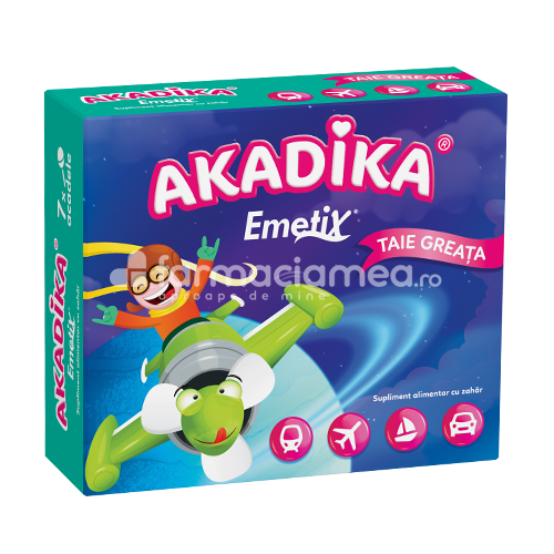 Suplimente alimentare copii - Akadika Acadele Emetix, 7 bucati, Fiterman Pharma, farmaciamea.ro