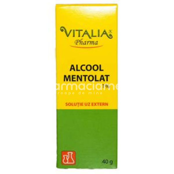 Consumabile medicale - Alcool mentolat 1%, 40 grame, Vitalia Pharma, farmaciamea.ro