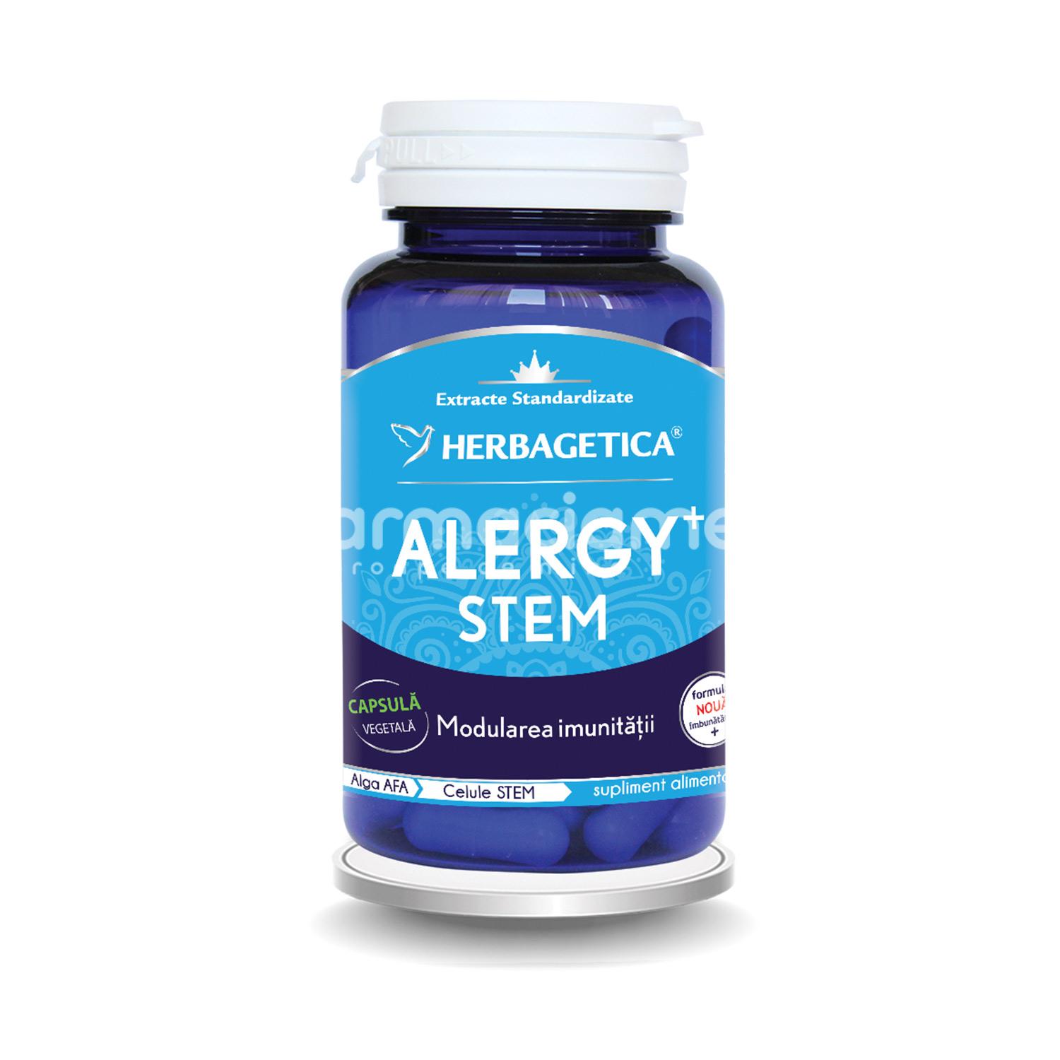 Alergii - Alergy Stem supliment recomandat pentru imunitatea scazuta, combate alergiile si imbunatateste imunitatea, 60 de capsule, Herbagetica, farmaciamea.ro