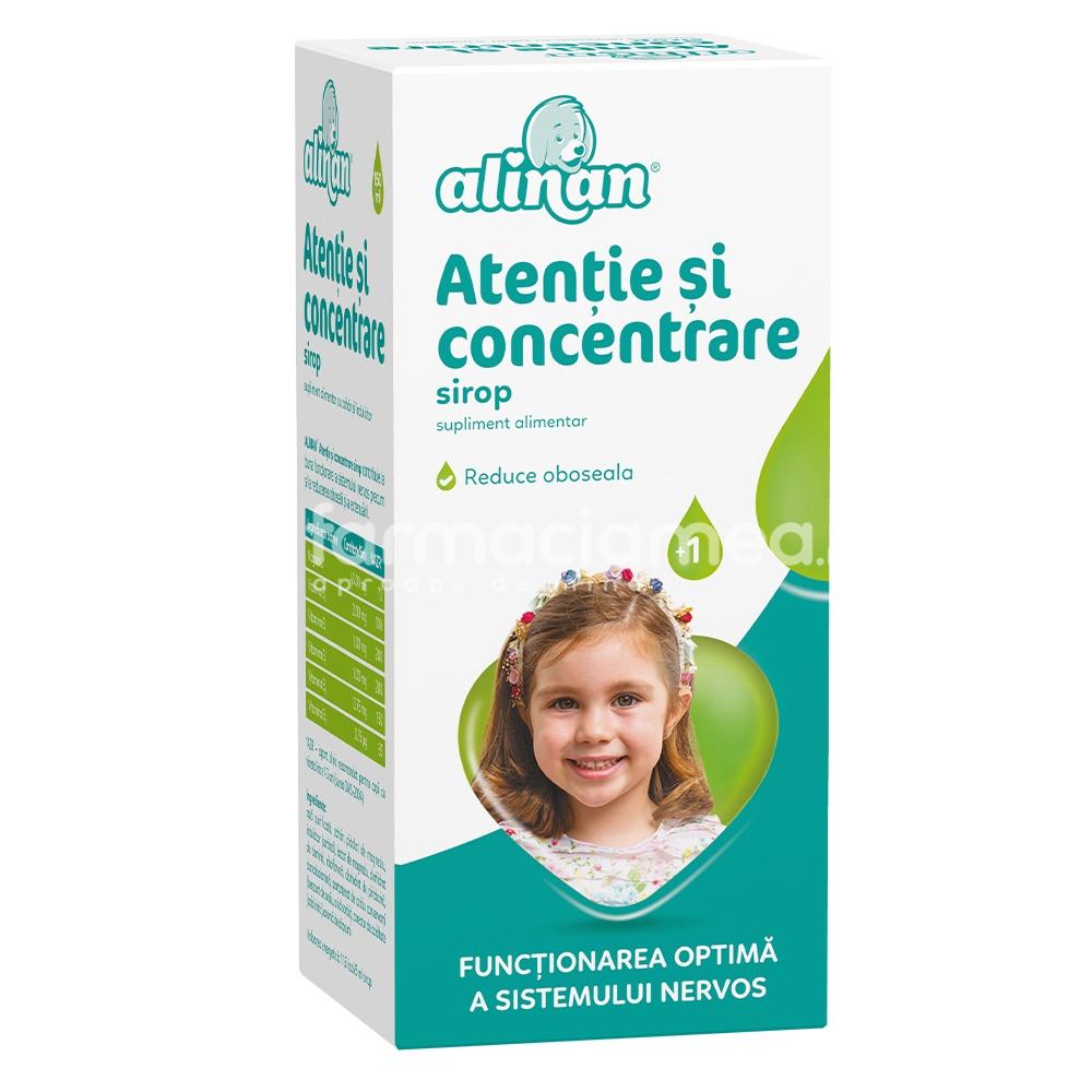 Vitamine și minerale copii - Alinan Atentie si concentrare, 150 ml, Fiterman Pharma, farmaciamea.ro