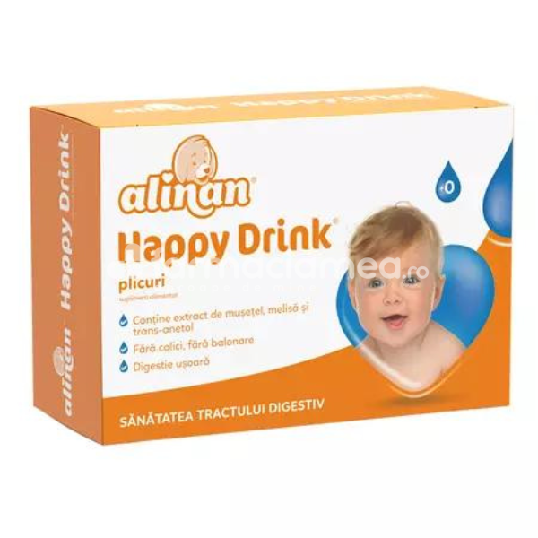 Tulburări tranzit copii - Alinan Happy Drink, 20 plicuri, Fiterman Pharma, farmaciamea.ro
