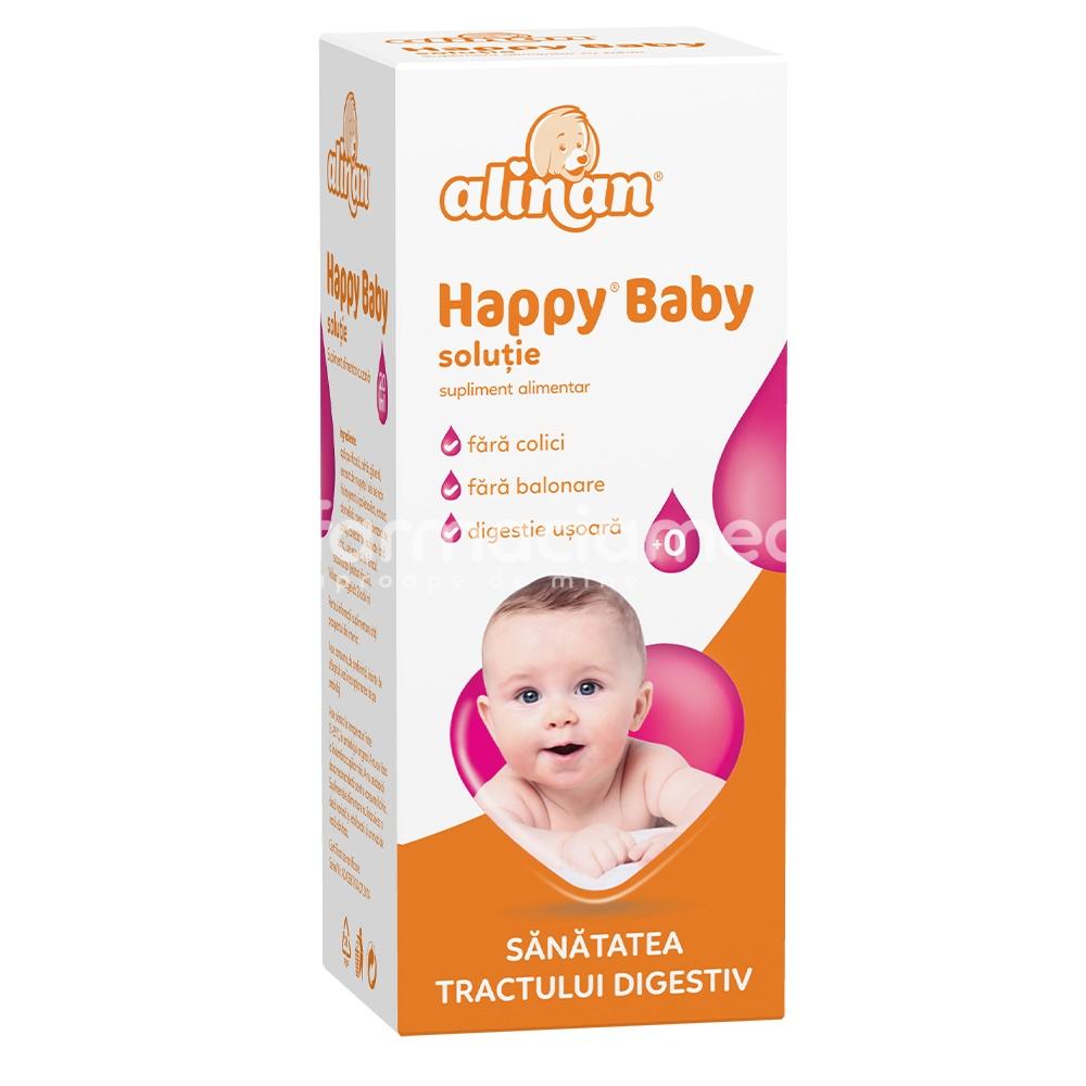Tulburări tranzit copii - Alinan Happy Baby solutie anticolici, flacon  20 ml, Fiterman Pharma, farmaciamea.ro
