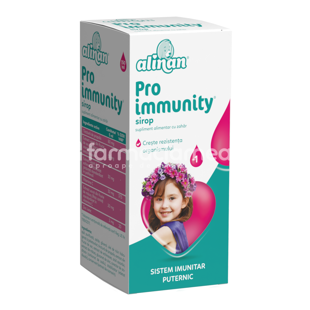Imunitate copii - Alinan Proimmunity sirop de la 1 an, 150 ml, Fiterman Pharma, farmaciamea.ro