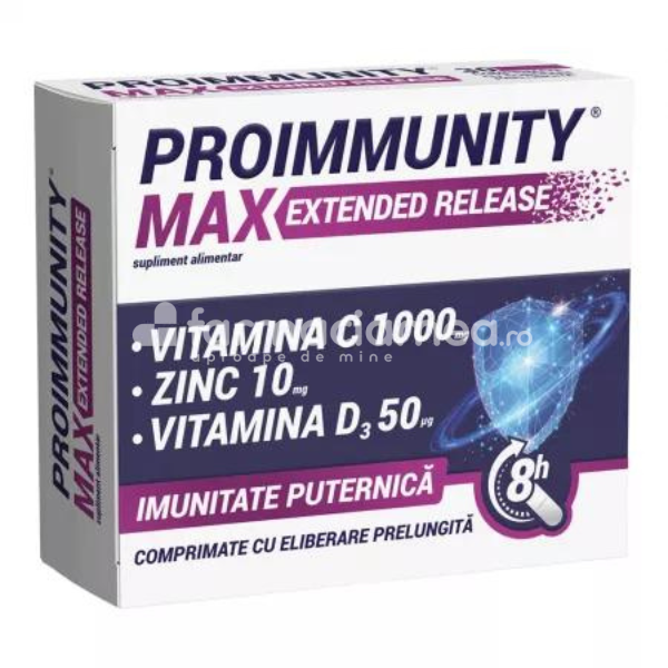 Imunitate - Proimmunity Max Extended Release, 30 comprimate cu eliberare prelungita, Fiterman, farmaciamea.ro