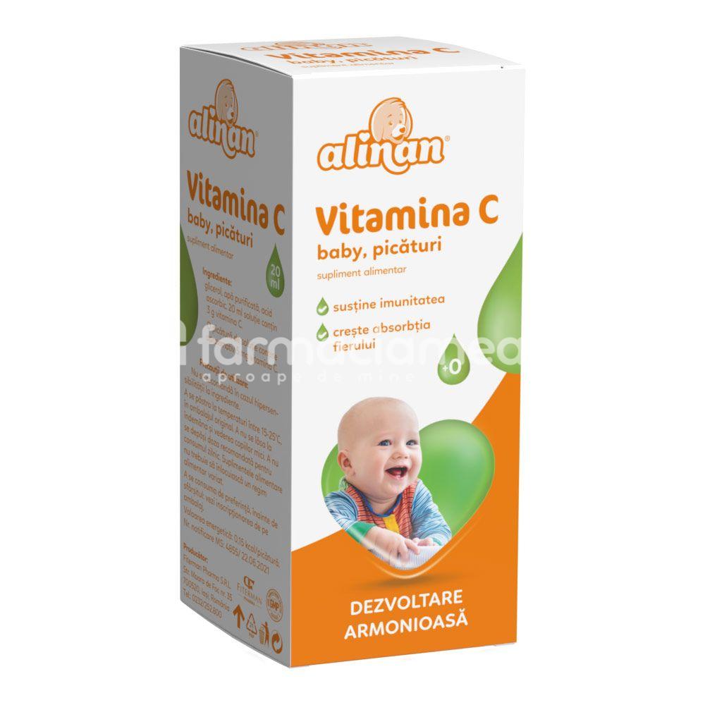 Imunitate copii - Alinan Vitamina C Baby solutie, 20 ml, Fiterman Pharma, farmaciamea.ro