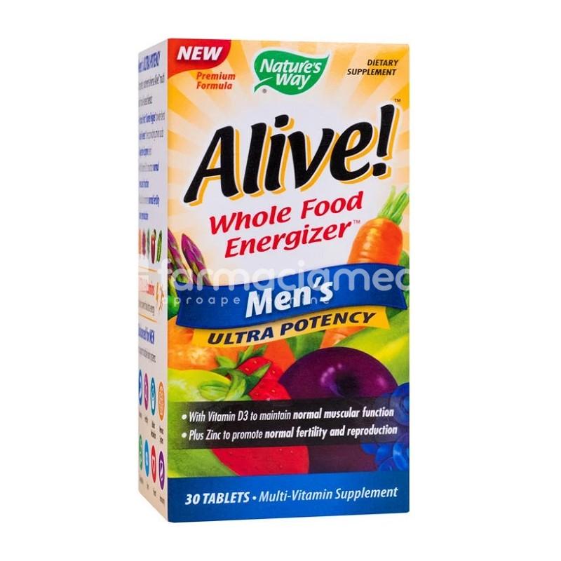 Vitamine și minerale domni - Alive men ultra, 30 comprimate, Secom, farmaciamea.ro