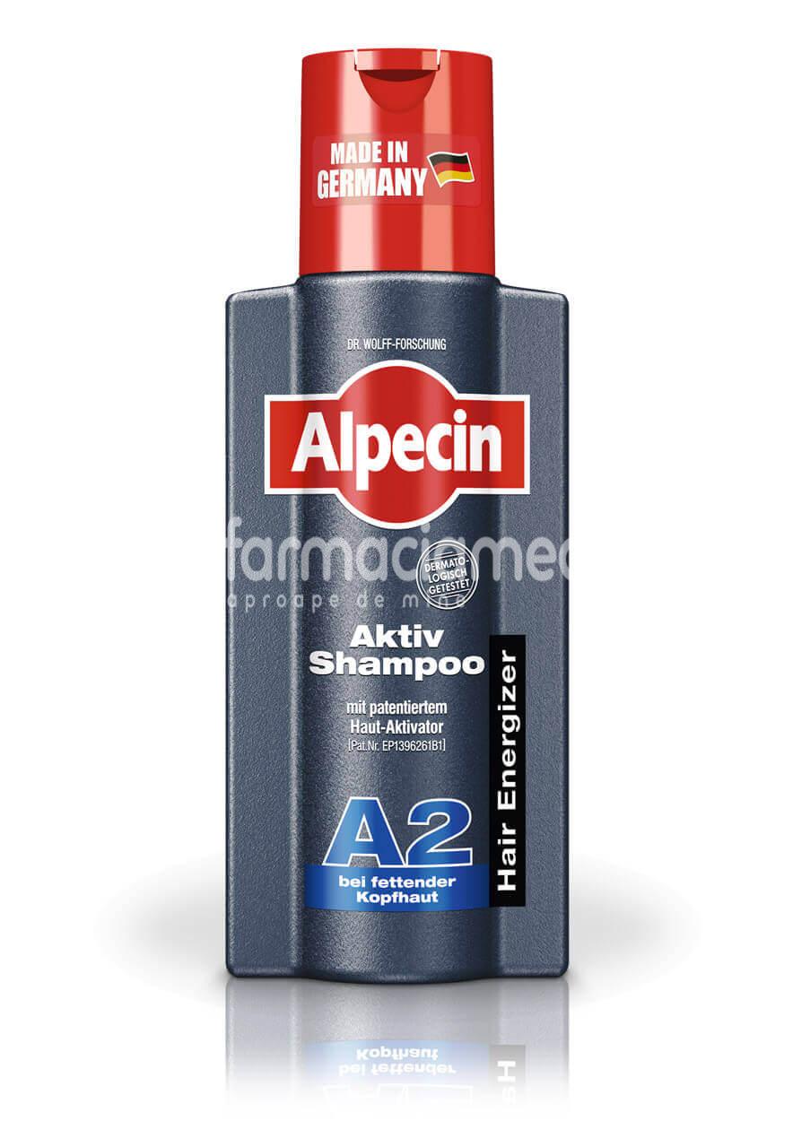 Îngrijire scalp - Alpecin Active A2, sampon pentru scalp gras, 250 ml, farmaciamea.ro