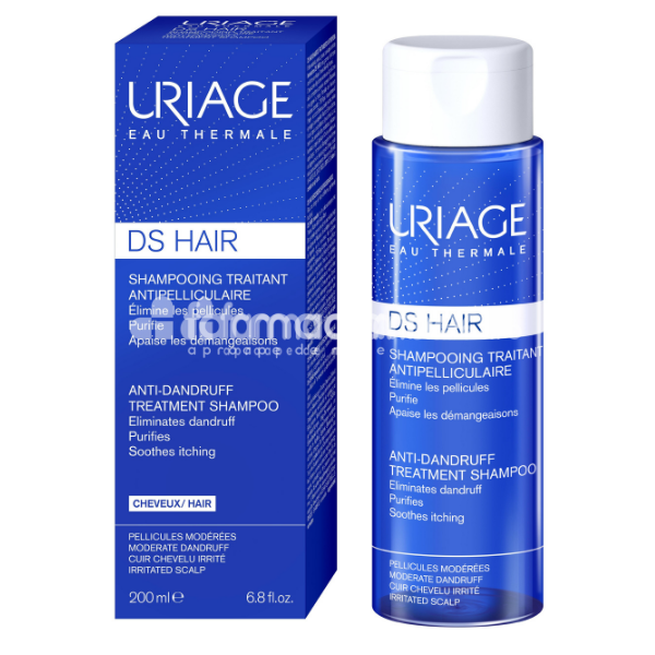 Îngrijire scalp - Uriage DS HAIR sampon tratament antimatreata cu apa termala, 200 ml, farmaciamea.ro